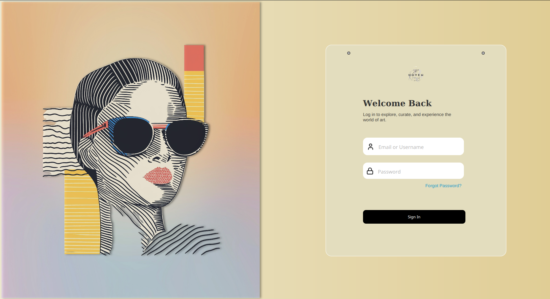 Art Gallery Management System Screenshot 1